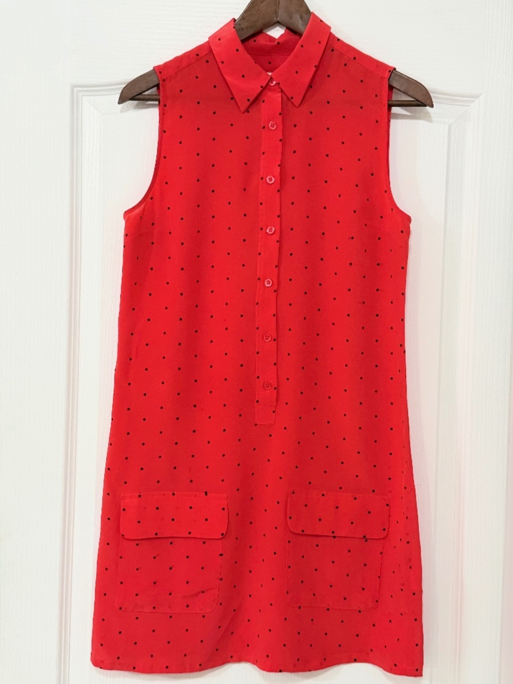 Equipment Femme Lucida Silk Star Shirt Dress Red XS